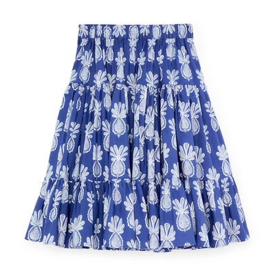 Shop La Doublej Love Skirt In Pineapple Blu