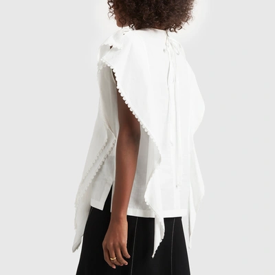 Shop Jw Anderson Tab Detail Kite Top In White