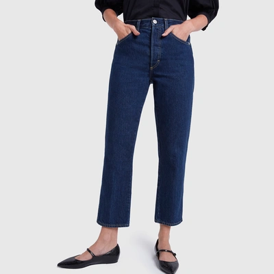 Shop Amo Loverboy High-rise Relaxed Straight Jeans In Indie Blue