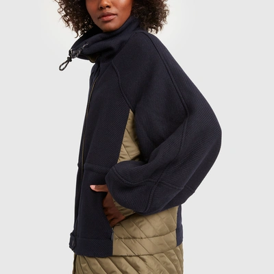 Shop Ganni Tech Wool Jacket In Sky Captain