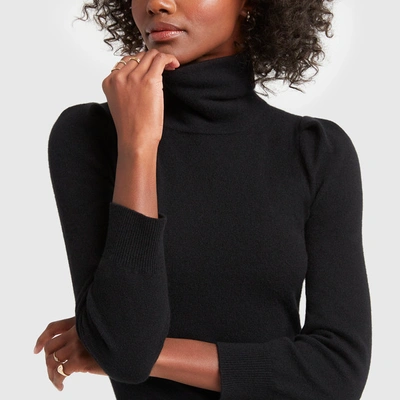 Shop G. Label Jennifer Puff-sleeve Sweater In Black