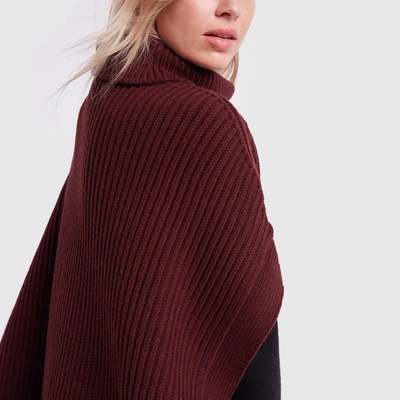 Shop Joseph Long Poncho-cote Anglaise In Maroon