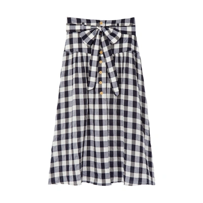 Shop Belize Officiel Vanessa Skirt In Navy/white