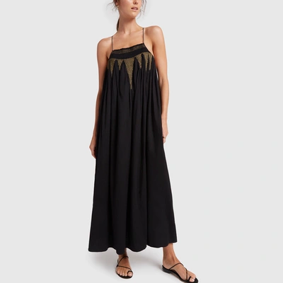 Shop Aish Maira Dress In Black & Gold