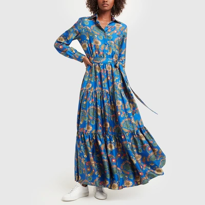 Shop La Doublej Bellini Dress In Thistle Blu