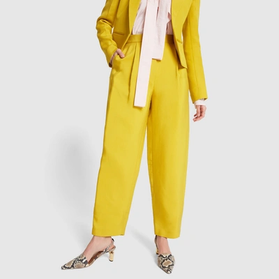 Shop Roksanda Radella Wool-blend Suit Pants In Ochre