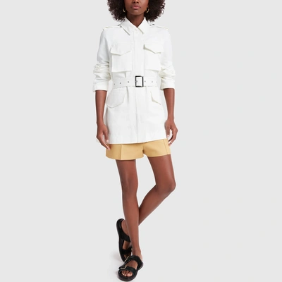 Shop G. Label Nick Belted Cargo Jacket In Ivory