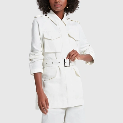 Shop G. Label Nick Belted Cargo Jacket In Ivory