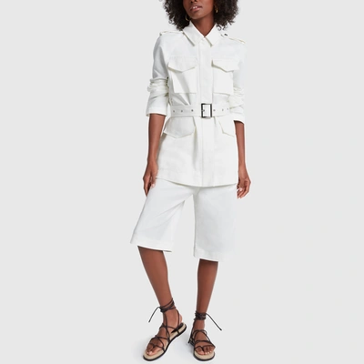 Shop G. Label Nick Belted Cargo Jacket In Ivory