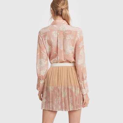 Shop Chloé Rose-printed Button-down Shirt In Cloudy Rose