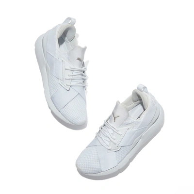 Shop Puma Muse White Sneakers In  White/ White