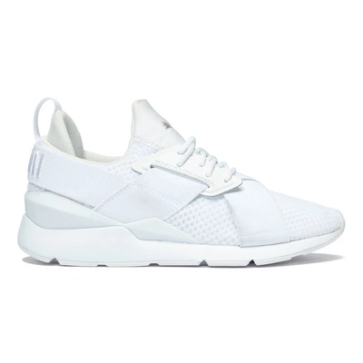 Shop Puma Muse White Sneakers In  White/ White