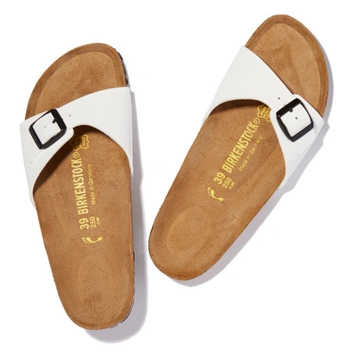Shop Birkenstock Madrid Sandal In White Patent
