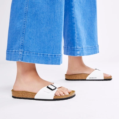 Shop Birkenstock Madrid Sandal In White Patent