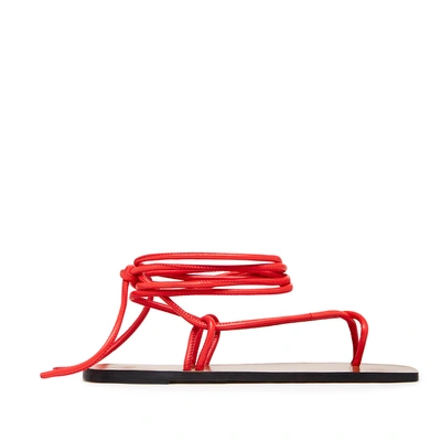 Shop Atp Atelier Alezio Sandals In Tomato Red