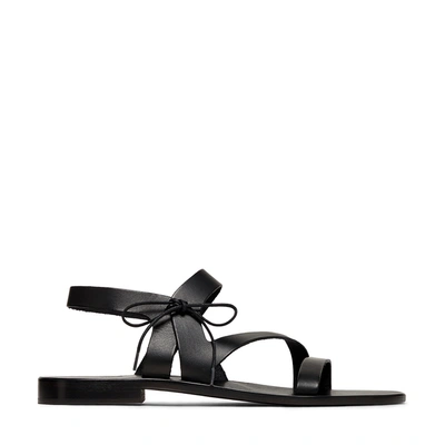 Shop Mansur Gavriel Tie Sandals In Black