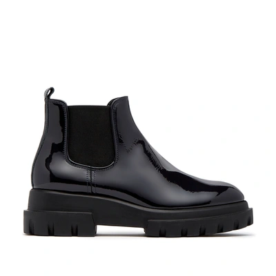 Shop Agl Attilio Giusti Leombruni Navy Patent Leather Boots