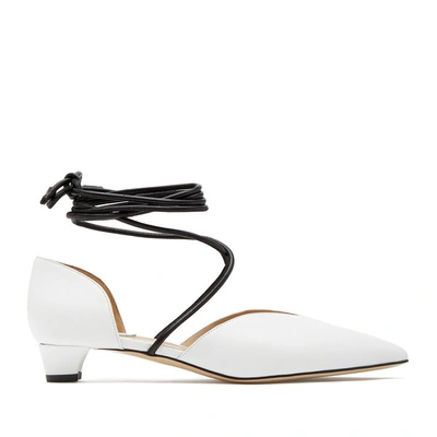 Shop Paul Andrew Odyssey Tie-up Shoes In White/black