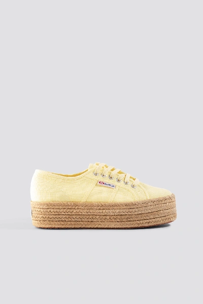 Shop Superga Cotropew 2790 Yellow In Beige Double Cream