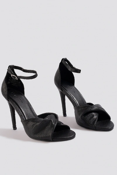Shop Na-kd Twist Vamp Heel Sandal - Black
