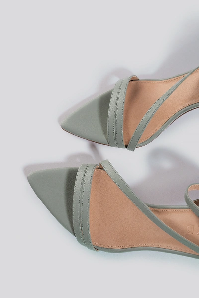 Shop Na-kd Pointy Sole Strappy Heels - Green In Mint