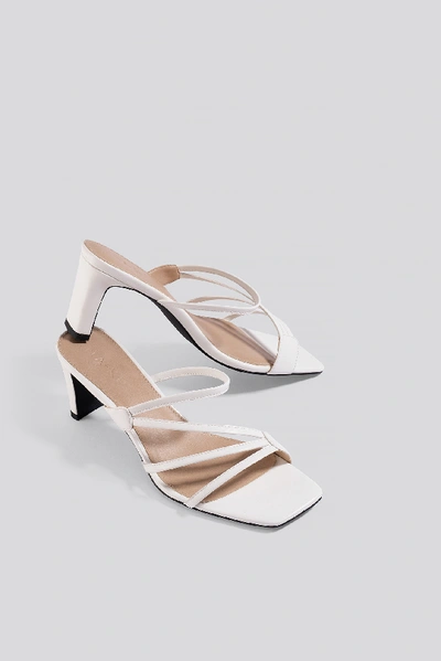 Shop Na-kd Squared Strappy Sandals - White