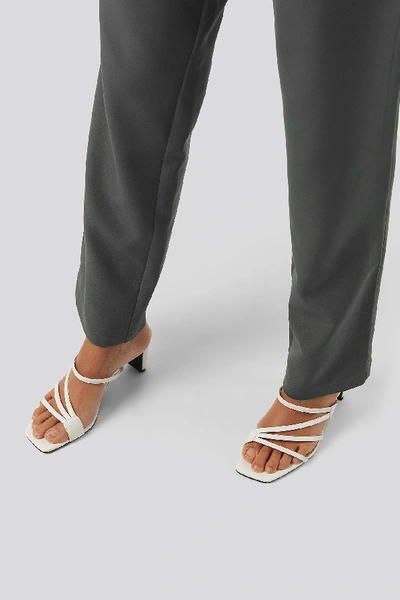 Shop Na-kd Squared Strappy Sandals - White