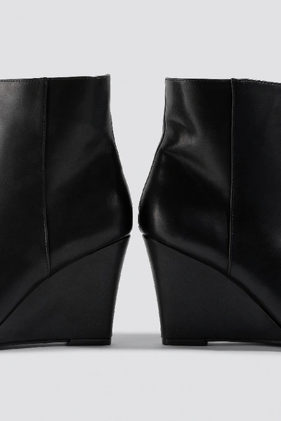 Shop Na-kd Wedge Heel Boots - Black