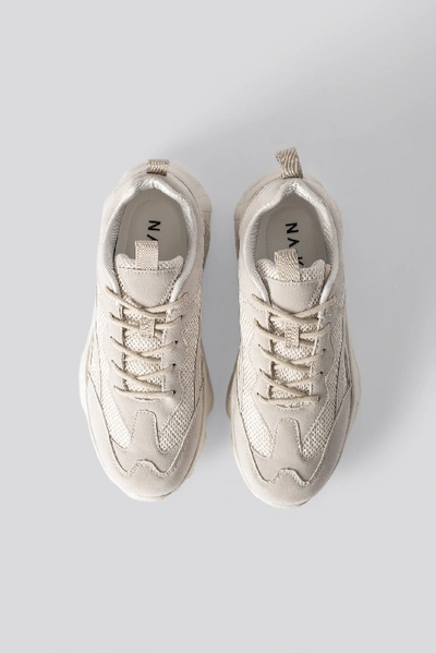 Shop Na-kd Reflective Detailed Trainers Beige