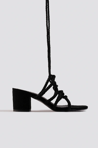 Shop Luisa Lion X Na-kd Lacing Sandal - Black