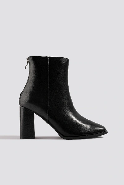 Shop Na-kd Squared Front Ankle Boots - Black