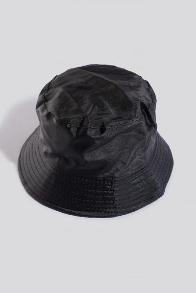 Shop Na-kd Warm Lined Nylon Bucket Hat - Black