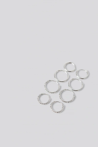 Shop Na-kd Mini Hoop Earring Set - Silver