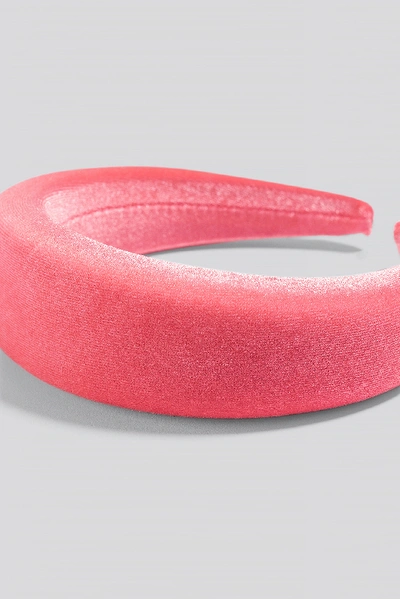 Shop Na-kd Puff Velvet Hairband Pink