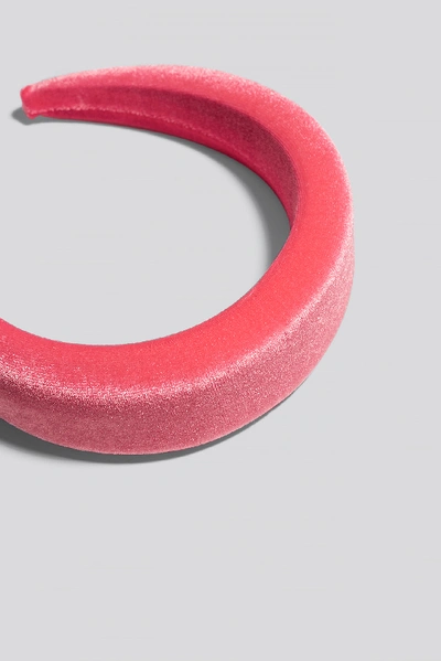 Shop Na-kd Puff Velvet Hairband Pink