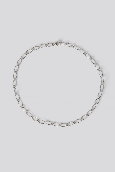 Shop Na-kd Sterling Silver Thin Chain Necklace - Silver