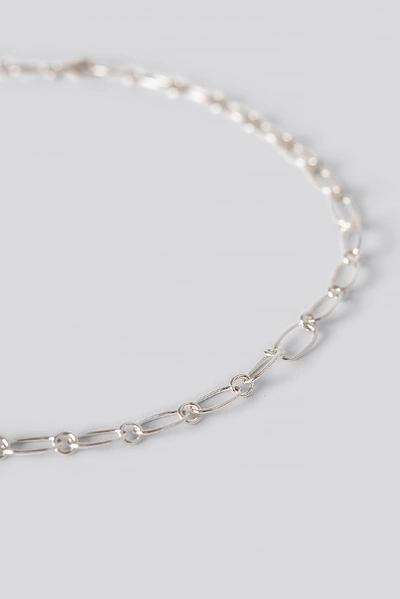 Shop Na-kd Sterling Silver Thin Chain Necklace - Silver