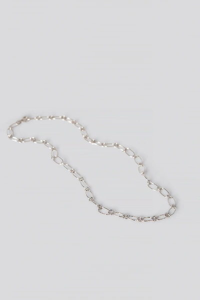 Shop Na-kd Sterling Silver Thin Chain Necklace - Silver
