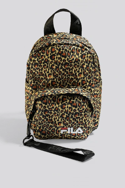 Shop Fila Mini Strap Backpack Varberg Multicolor In Leo Aop