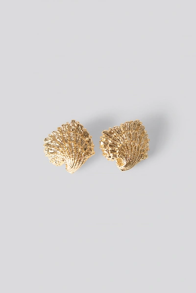 Shop Na-kd Oversize Shell Earrings - Gold