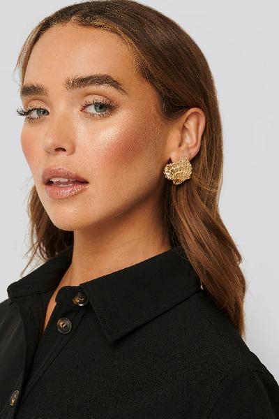 Shop Na-kd Oversize Shell Earrings - Gold