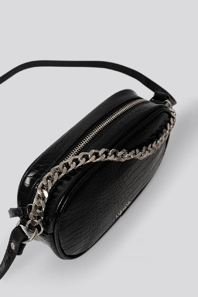 Shop Na-kd Croc Oval Crossbody Bag - Black
