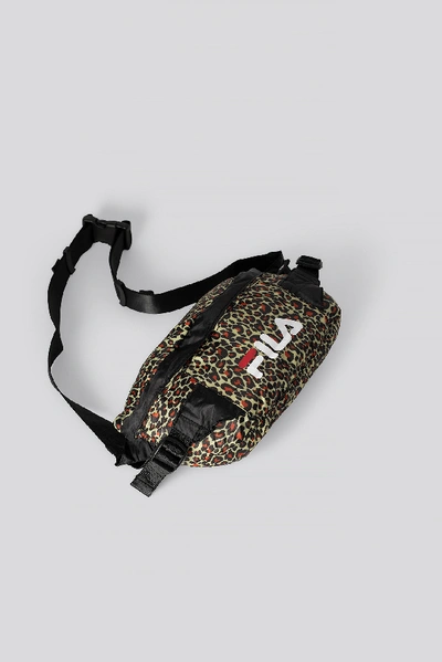 Shop Fila Light Weight Waist Bag Göteborg Multicolor In Black Leopard Print