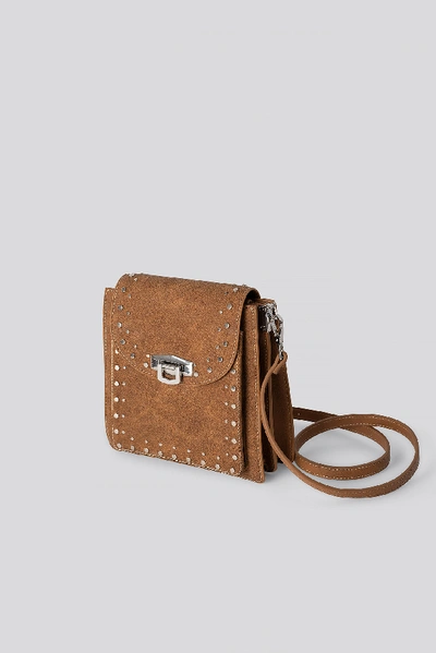 Shop Na-kd Studded Shoulder Bag - Brown