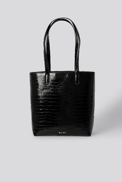 Shop Na-kd Small Croc Tote Bag - Black