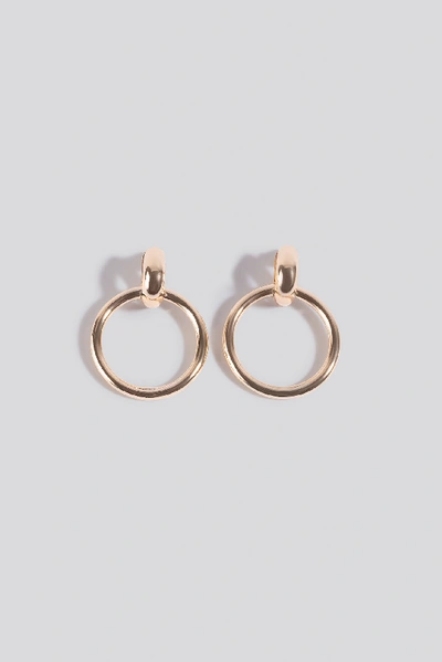 Shop Hanna Weig X Na-kd Connected Hoop Earrings - Gold
