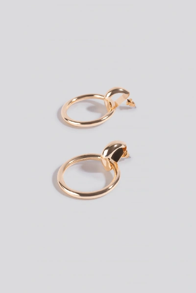 Shop Hanna Weig X Na-kd Connected Hoop Earrings - Gold