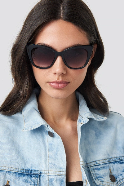 Shop Na-kd Top Edge Cateye Sunglasses - Black