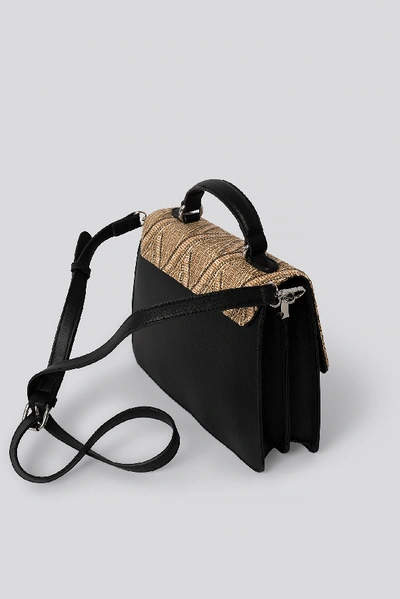 Shop Na-kd Strawy Detailed Trapeze Bag - Black