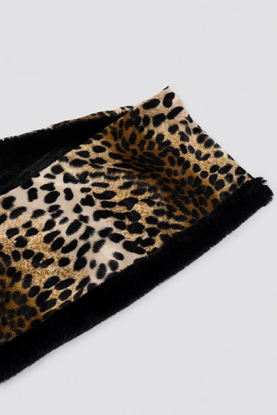 Shop Trendyol Leopard Patterned Neck Collar Scarf - Multicolor In Black